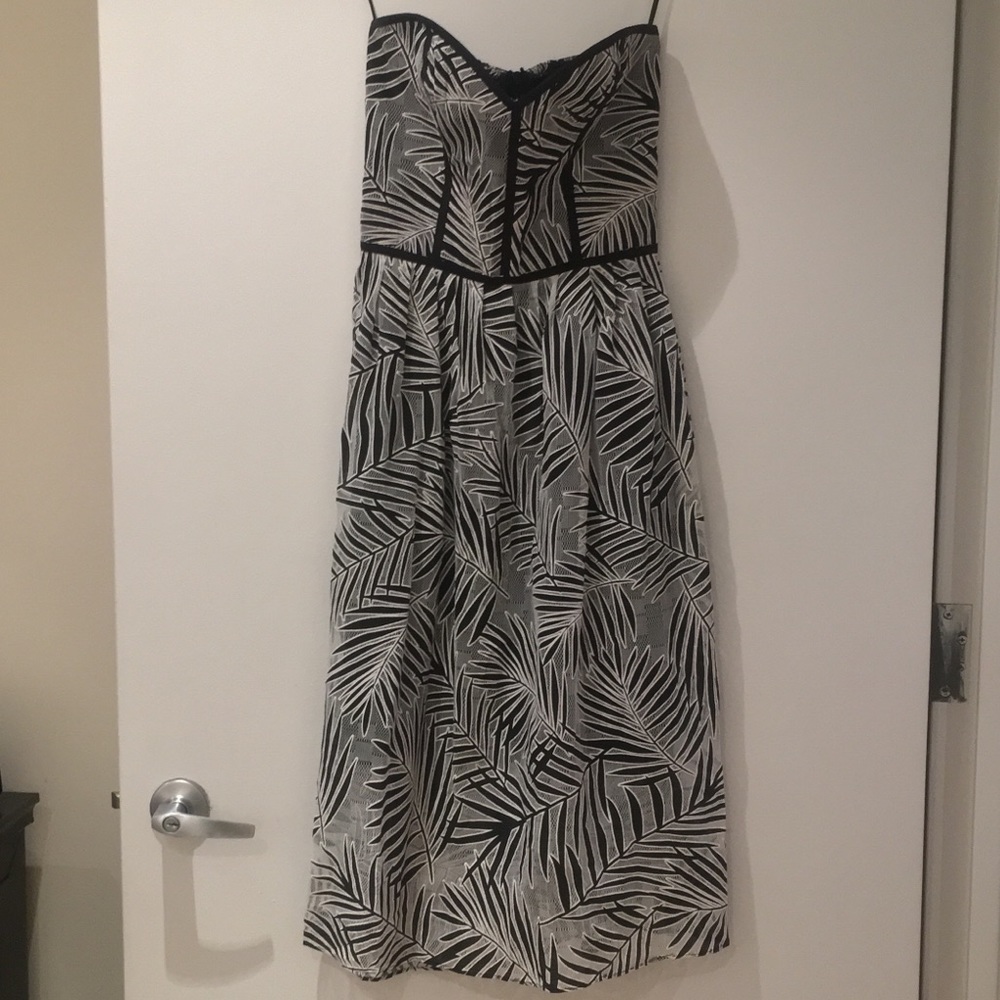 Strapless Black & White Parker Dress in size L
